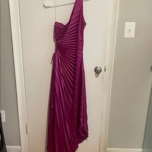 Diamond Supply Co. One-Shoulder Magenta Dress